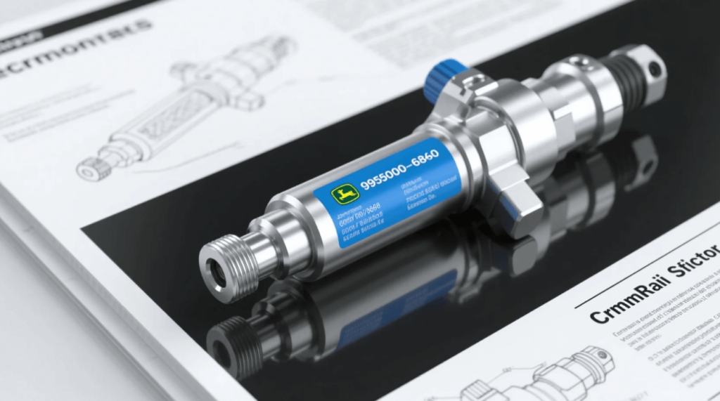 Technician performing leak-off test on 095000-6480 injector Technician performing leak-off test on 095000-6480 injector