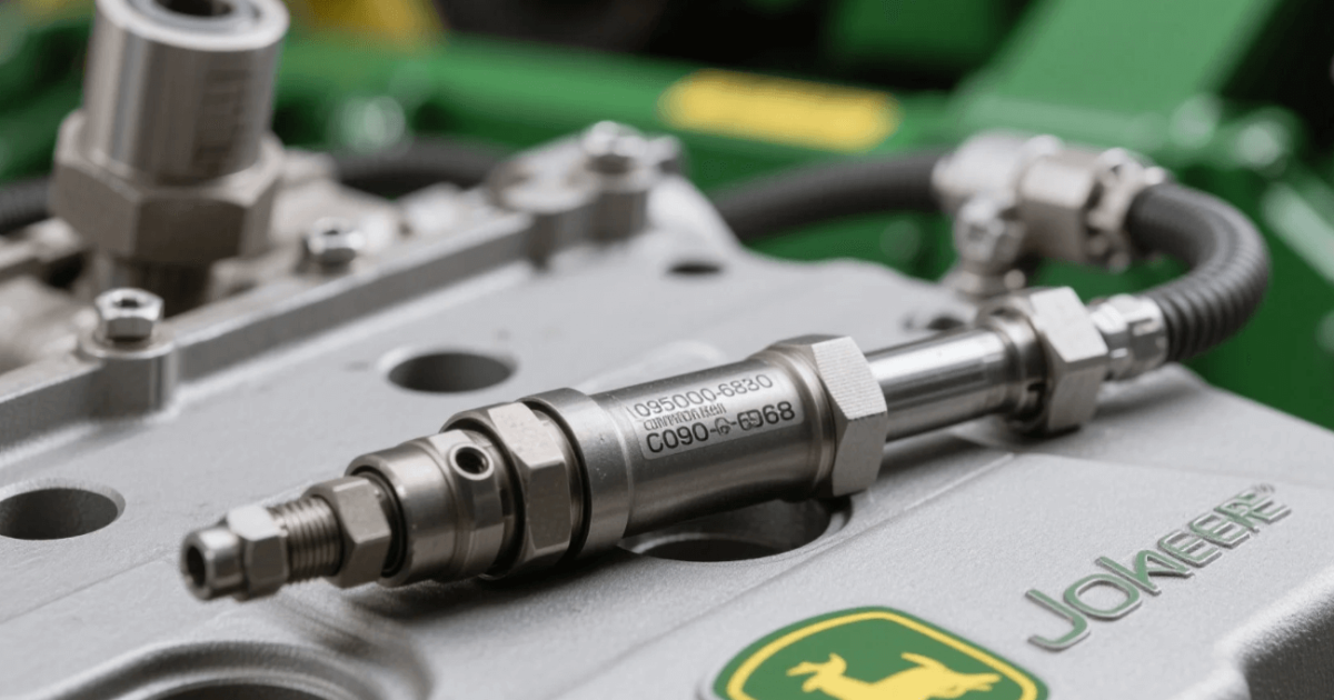 095000-6480 injector installed on John Deere 6068 cylinder head